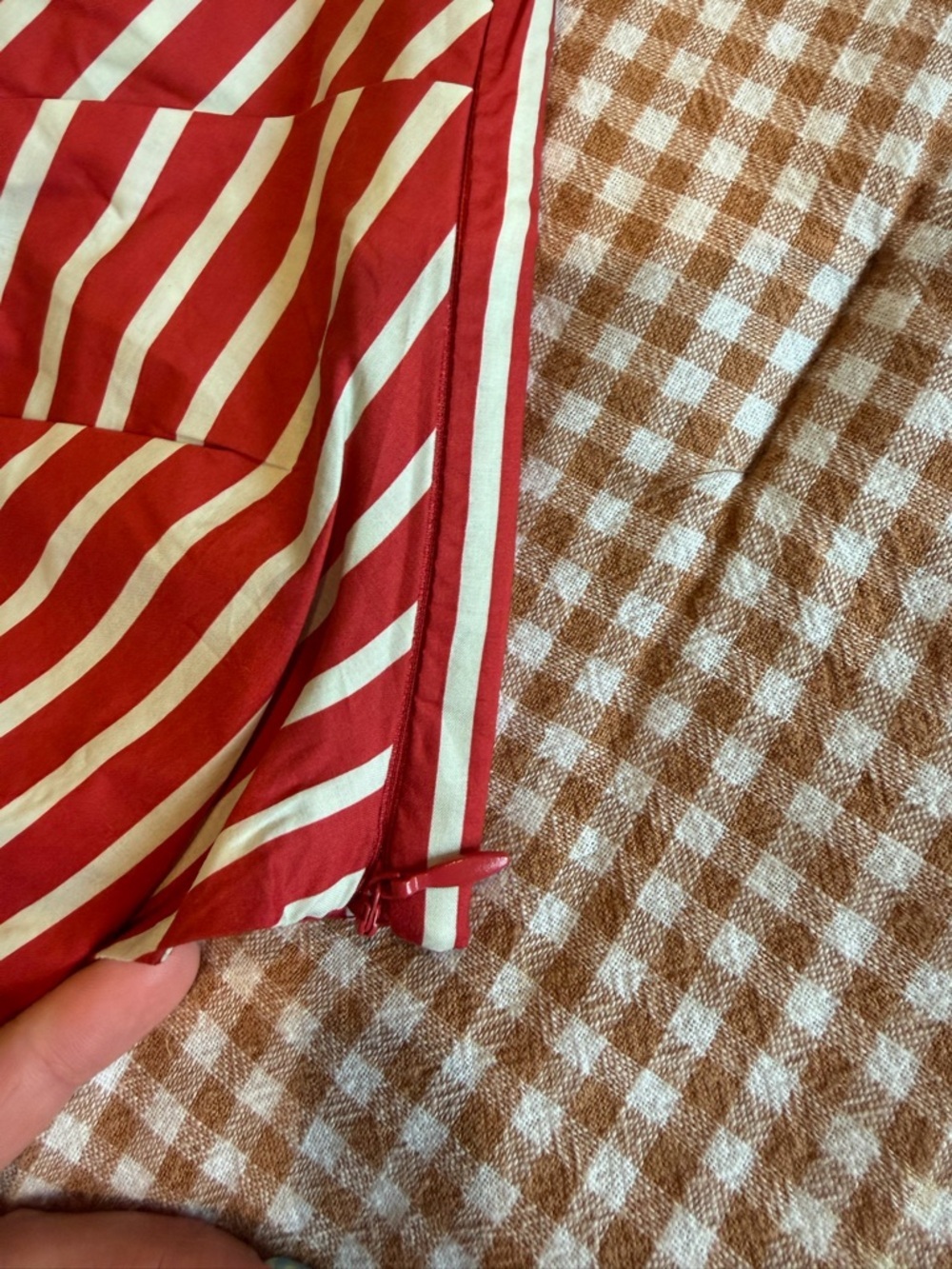 LANE 201 Red and White Striped Bandeau Top - Picture 2 of 4